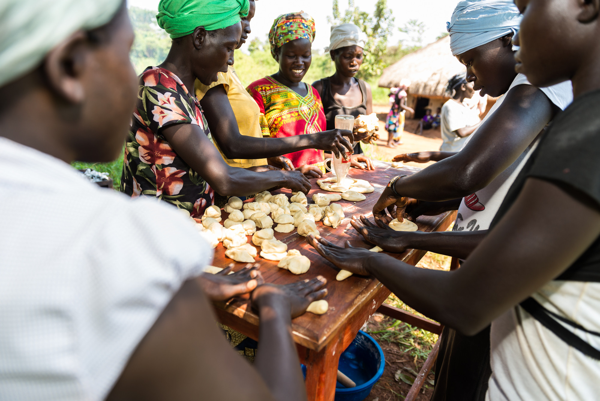 Women participating in their social empowerment training on bakery skills in South Sudan. Photo Credit: Charles Atiki Lomodong