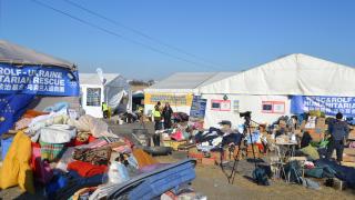 The border crossing in Medyka, Poland. Photo: Women for Women International