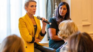 Women for Women International Ambassadors Clarissa Ward and Tina Daheley at the #SheInspiresMe Lunch. Photo: Bronac McNeill
