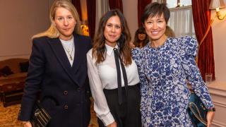Emma Woolley (Vice President of Global Communications at Jimmy Choo), Sara Bowcutt (Managing Director of Women for Women International - UK) and Sandra Choi (Creative Director at Jimmy Choo) at the #SheInspiresMe Lunch 2022. Photo: Bronac McNeill