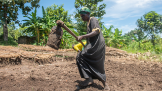 A programme participant during agricultural skill training in South Sudan. 