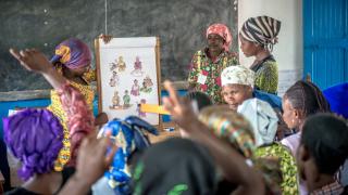 Women for Women International clasroom in the DRC. Photo: Ryan Carter