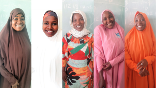 Change Agents in the Rudugungu community, Nigeria. From left to right: Fatima, Khadija, Anthonia, Ummi and Halima. Photo: Women for Women International