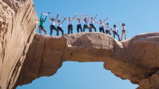 The Women on a Mission team on their 2013 Jordan expedition