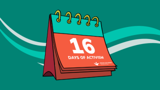 Our 16 Days of Activism Calendar, filled with resources and actions you can take each day. Design: Noono