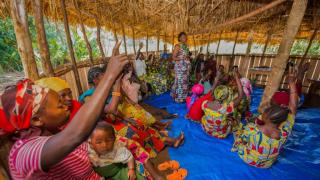 Women in a classroom in our Stronger Women, Stronger Nations programme. 