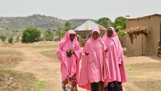 Hadiza with other members of her Change Agent group. Photo: Women for Women International  