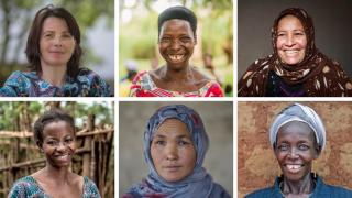 When you sign up to become a Stand With Her sister supporter you will be matched with a woman in a country affected by conflict. Photos: Women for Women International