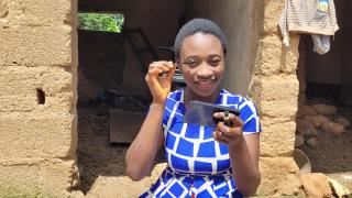 Nerat loves make-up and hopes to learn how to apply make-up professionally so she can turn it into a source of income. Photo: Women for Women International