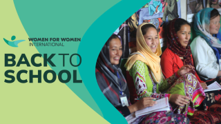 In Afghanistan girls and women have been denied access to education, from primary school to university, robbing them of the opportunity to learn and create their own futures. Your support helps us enrol Afghan women – and women in conflict-affected countries worldwide – to begin or continue learning. Photo: Rada Akbar; Design: Figgydoo