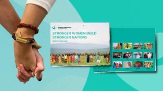 #SheDares bracelet and Women for Women International calendar