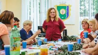 Iryna at The Andreev Family Foundation leads a support group for women survivors of the war in Ukraine. Photo: Demi Savon