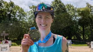 Natalie completed her 10th ultramarathon in May 2025, running 86 miles to raise over ÂŁ1,000 in support of women survivors of war. Photo credit: Natalie