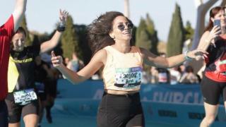 Crossing the finish line, Anat celebrated not just a personal achievement, but a fundraising journey that brought together friends, family and followers in support of Women for Women International. Photo credit: Anat.