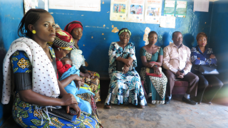 Programme participants in the DRC receive health education at the Birava Health Centre