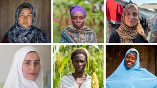 When you sign up to become a Stand With Her sister supporter you will be matched with a woman in a country affected by conflict. Photos: Women for Women International