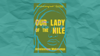 Our Lady of the Nile book cover on blue background