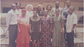 Scanned group photo of the original WfWI Nigeria team
