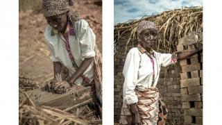 Cinama now trains women like Nankafu, pictured above, in brickmaking. Photo: Ryan Carter