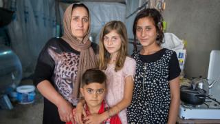 Seve Ezdin Khalaf and her family. Photo: Alison Baskerville