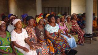 A group of programme participants during a lesson at the Women for Women centre, Nigeria. Photo: Women for Women International