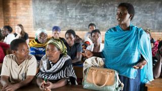 WOMEN for WOMEN International programme participants in a classroom