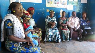 Programme participants receive health education at the Birava Health Clinic. Photo: Women for Women International