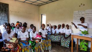 Women for Women International-DRC programme participants take part in advocacy training, where they learn strategies to shift harmful social norms and advance their power. Photo: Esther Nsapu