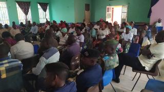 Community forums encourage open discussions about women’s rights. Photo: Women for Women International