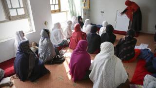 Women for Women International-Afghanistan participants attend a numeracy class.