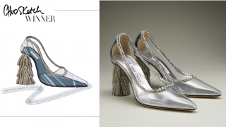 The glamorous sparkling Broom shoes by artist Joyce Fung. Photo: Jimmy Choo