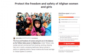 Sign this petition to show you stand with Afghan women and girls.