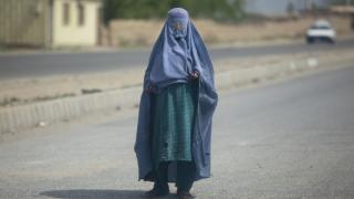 Woman walking in Burqa