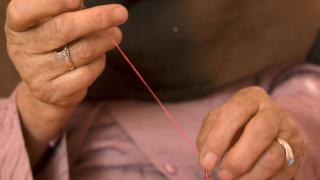 Woman sewing