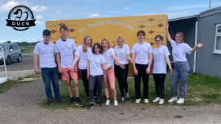 DUCK Students before their Skydive challenge.