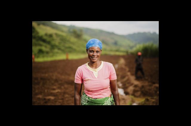 Maria Gurreti Mukapfinsi, a member of the Isangano cooperative in Bumbogo, Rwanda. 