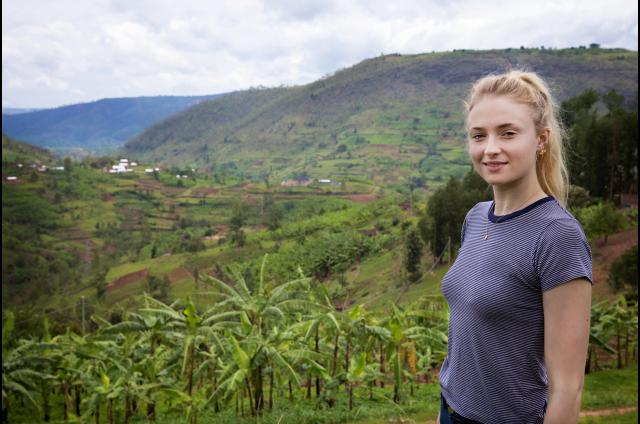 Our Patron, Sophie Turner, visits our programme in Rwanda.